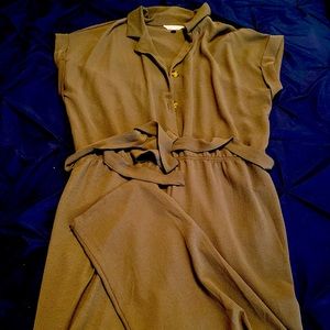 Olive green and Burgundy Jumpsuit. ( NEVER BEEN WORN )